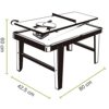 FZYE 3-in-1 Multi Arcade Competition Game Table Set, with Pool Billiards, Table Tennis, Air Hockey, - Image 3