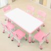 monleelnom Children's Table and Chair Set Suitable for Boys and Girls Age 2-12 Height Adjustable - Image 2