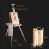 BGSFF Folding Easel Beech Wooden Rod Travel Oil Painting Box Oil Painting Rack with Wheels Art - Image 7