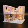 UDYGQM DIY Dollhouse Kit with Dustproof Cover, with Music Movement, Wooden Mini House Set, 1:24 - Image 6