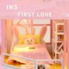 UDYGQM DIY Dollhouse Kit with Dustproof Cover, with Music Movement, Wooden Mini House Set, 1:24 - Image 5