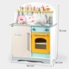 JW-YZWJ Children's Wooden Kitchen Toys, Simulation Pots And Bowls Cutlery Set, Cooking And Early - Image 7