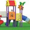 Rainbow Toys Children outdoor playground multi colorful slides RW-11029 Product Size: L 630 x W 330 - Image 4