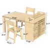 GDLF Kids Art Table and Chairs Set, Craft Desk with Large Storage and Portable Art Supply Organizer - Image 5
