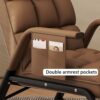 Rocking Chair, with Footrest, High Back Chair Non-Slip Cushion, Lounge Chair Adjustable Backrest, - Image 8