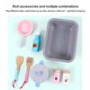 JW-YZWJ Wooden Pink Kitchen Toy Set Children's Cooking Stove Boy And Girl Simulation Early Education - Image 5