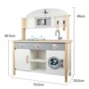 JW-YZWJ Children's Simulation Wooden Kitchen Kitchen Utensils Set Cooking Gas Stove Early Education - Image 8
