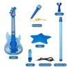 TAKIHON Guitar and Microphone Set for Kids,Guitar Toys with Music&Colorful Light,Adjustable Height - Image 6