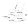 Rocking Chair, with Footrest, High Back Chair Non-Slip Cushion, Lounge Chair Adjustable Backrest, - Image 3
