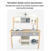 JW-YZWJ Children's Simulation Wooden Kitchen Kitchen Utensils Set Cooking Gas Stove Early Education - Image 3