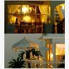 UDYGQM DIY Dollhouse Wooden Miniature Furniture Kit Mini Green House with LED Best Birthday Gifts - Image 4