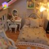 UDYGQM Doll Houses Dolls House Miniature Dollhouse Kit DIY Dollhouse Wooden Miniature Furniture Kit - Image 5