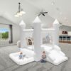 White Bounce House with Blower,Ball Pool,Kids Bounce House,Family Backyard Bouncy Castle,Suitable - Image 6