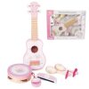 WoodenEdu Kids Guitar for Girls, Wooden Musical Instruments Toys with Ukulele, Tambourine, Maracas, - Image 5