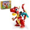 LEGO Creator 3 in 1 Red Dragon Toy, Transforms from Dragon Toy to Fish Toy to Phoenix Toy, Gift Idea - Image 2