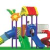 Rainbow Toys Children outdoor playground multi colorful slides RW-11029 Product Size: L 630 x W 330 - Image 2