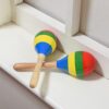 DOMG Maracas Hand Percussion Rattles, Wooden Rumba Shaker Musical Instrument for Kids Adults, Set of - Image 6