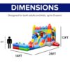 HeroKiddo Block Party Inflatable Water Slide Bounce House Combo with Splash Pool (with Air Blower), - Image 8