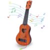 hhobby stars Kids Guitar Musical Toy Ukulele Classical Instrument(Brown),with Extra Harmonica 16 - Image 2