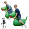 QPAU Inflatable Bouncy Dinosaur 2 PCS with Hand Pump, Heavy Duty Giant Bouncy Pal, 220lbs load - Image 2