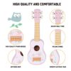 WoodenEdu Kids Guitar for Girls, Wooden Musical Instruments Toys with Ukulele, Tambourine, Maracas, - Image 3