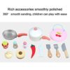 JW-YZWJ Children's Wooden Kitchen Toys, Simulation Pots And Bowls Cutlery Set, Cooking And Early - Image 6