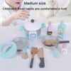 JW-YZWJ Children's Classic Kitchen Toys, Wooden Simulation Tableware And Kitchenware, Cognitive - Image 4
