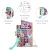 Teamson Kids Dreamland Boho Beach House for 12" Fashion Dolls with 19-pc Furniture Set - Image 5