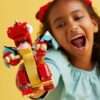 LEGO Creator 3 in 1 Red Dragon Toy, Transforms from Dragon Toy to Fish Toy to Phoenix Toy, Gift Idea - Image 3