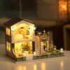 UDYGQM Model Toy -Miniature Dollhouse Kit Garden House with Furniture Sets Best Birthday Gifts for - Image 6