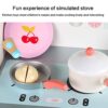 JW-YZWJ Children's Wooden Kitchen Toys, Simulation Pots And Bowls Cutlery Set, Cooking And Early - Image 3