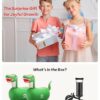QPAU Inflatable Bouncy Dinosaur 2 PCS with Hand Pump, Heavy Duty Giant Bouncy Pal, 220lbs load - Image 5