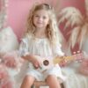 WoodenEdu Kids Guitar for Girls, Wooden Musical Instruments Toys with Ukulele, Tambourine, Maracas, - Image 6