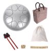 Nunafey Steel Tongue Drum, Hang Drum Instrument 10" 8 Tone Steel Drum Hand Drum Kettle Drum for Kids - Image 8