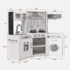 TaoHFE Kids Play Kitchen Set with Lights, Sounds, Washer, Chalkboard - For Ages 3+ - Image 4