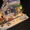 Miniature Dollhouse, DIY Mini House Kit with Led Lights and for Gift Assembled Model House (Blue) - Image 6