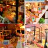 UDYGQM Doll Houses Dolls House Miniature Dollhouse Kit DIY Dollhouse Wooden Miniature Furniture Kit - Image 3