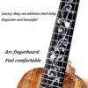 YHRJ Ukalalee for adults 3A Acacia wood veneer ukulele, Exquisite deep-sea abalone shell decoration - Image 5