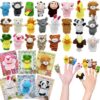 Valentines Day Gifts for Kids, 24 Pack Valentines Cards with Finger Puppets Plush Animal Toys for - Image 2