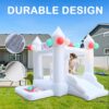 White Bounce House with Blower,Ball Pool,Kids Bounce House,Family Backyard Bouncy Castle,Suitable - Image 3