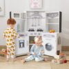 TaoHFE Kids Play Kitchen Set with Lights, Sounds, Washer, Chalkboard - For Ages 3+ - Image 2