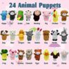 Valentines Day Gifts for Kids, 24 Pack Valentines Cards with Finger Puppets Plush Animal Toys for - Image 4
