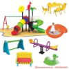 Rainbow Toys Kids Play Sets & Playground Equipment All In One Slide for kids and Swings for kids - Image 3