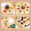 Joyreal Montessori Busy Board Wooden Sensory Toys for Toddler with LED Light Up Switch, Baby Fidget - Image 4