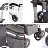 QIVGXBO Leunlee Rollators Lightweight Folding 4 Wheels Outdoor, Transit ChairHeight Adjustable Seat - Image 4