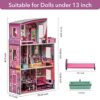 LKJYBG Wooden Dollhouse for Kids Doll House with Simulated Furniture Set Preschool Dollhouse Playset - Image 6