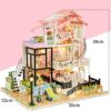 Dollhouse Miniature with Furniture, DIY Wooden Dollhouse Kit Plus Dust Proof, Creative Room Idea - Image 3