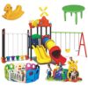 Rainbow Toys Outdoor Play Sets & Playground Equipment Games All In One Slide for kids and Swings for - Image 2