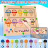 MTYOKILN Magnetic Color & Number Maze - Montessori Wooden Color Matching Learning Counting Puzzle - Image 3