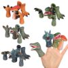 COGO MAN Dinosaur Toys Dinosaur Figure, Rubber Dinosaur Finger Puppets Set with Heads, Paws, and - Image 3